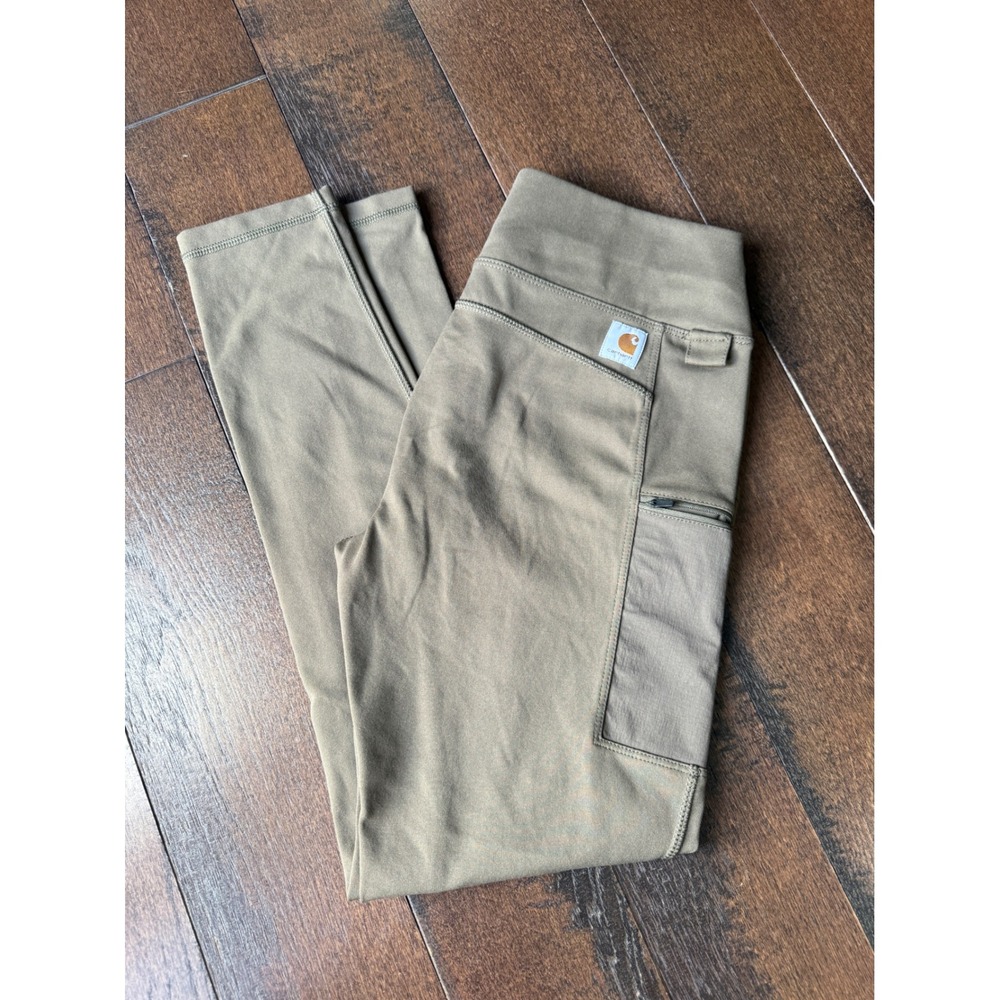 Carhartt Force Utility Leggings womens Small Brown Workwear Hiking Cargo